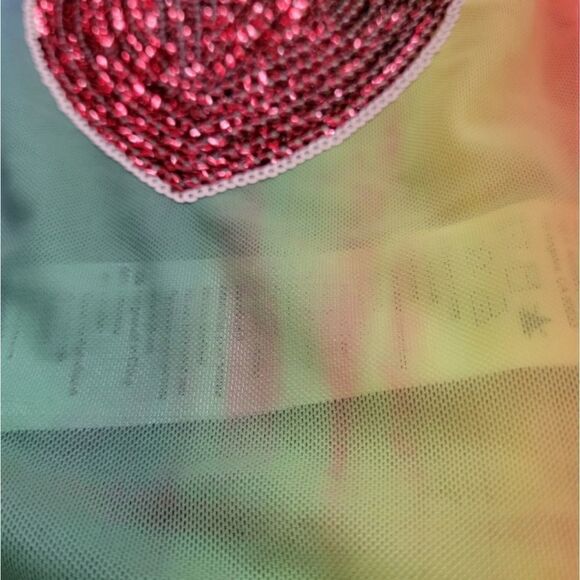 Iron Fist Heart Somewhere Mesh Crop Multicolor Tank Top Size S - Picture 8 of 13